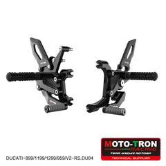MOTO-TRON Rearsets for DUCATI PANIGALE 899/959/V2/1199/1299 (thru 2024)