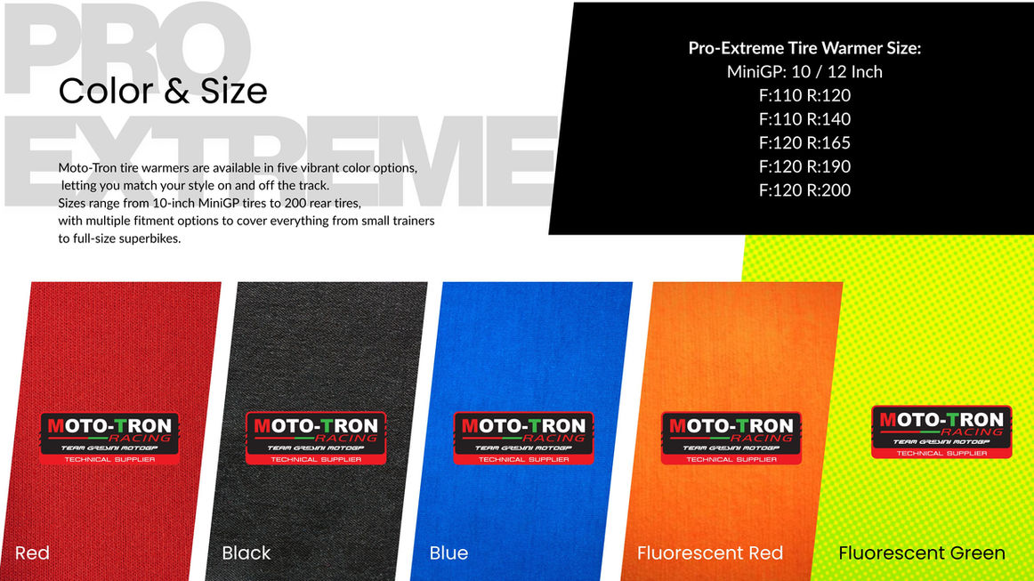 MOTO-TRON Pro-Extreme Full Coverage & Automatic Temperature Control Tire Warmers