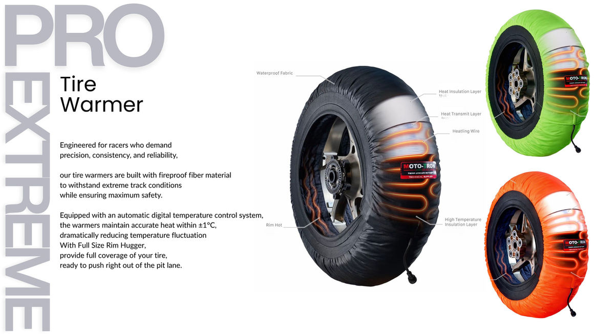 MOTO-TRON Pro-Extreme Full Coverage & Automatic Temperature Control Tire Warmers
